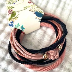 New! 5 pack Assorted Friendship Bracelet Hairties